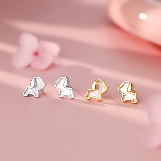 D廠【YC4019E】足銀S999小狗貝殼耳環小清新可愛甜美溫柔輕奢氣質養耳洞耳飾
 26.03-1