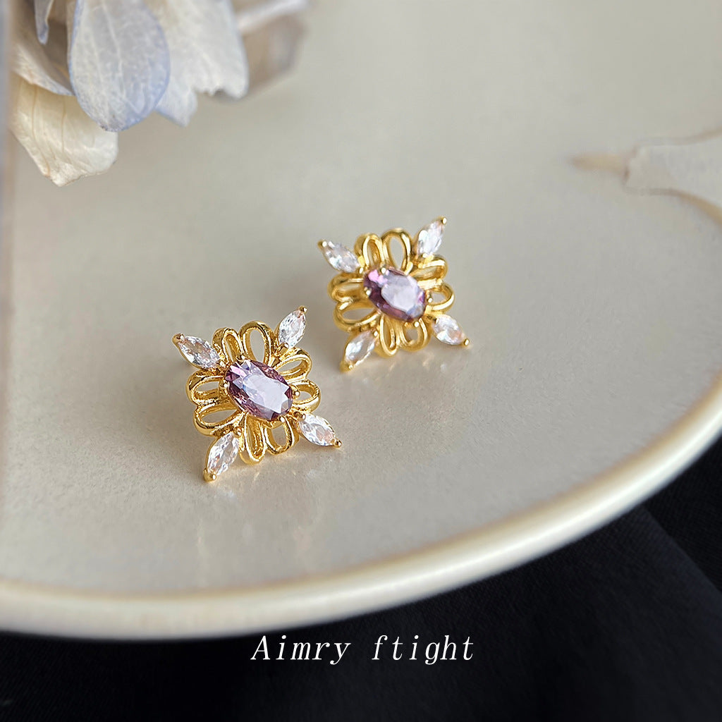 A廠【7106】原創小眾設計時尚高級感輕奢風925銀針鍍14K個性新款耳環
 25.11-4