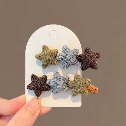 C廠【X753】韓系三色星星髮夾邊夾側邊百搭碎髮瀏海夾新款小夾子前額鴨嘴夾女
 26.08-4「C廠-單筆結帳需滿，NT$500出貨(不含運費)」