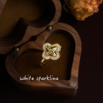 A廠【6904】厚鍍18K真金保色微鑲鋯石開口可調幾何時尚高級感戒指新 指環
 25.10-2