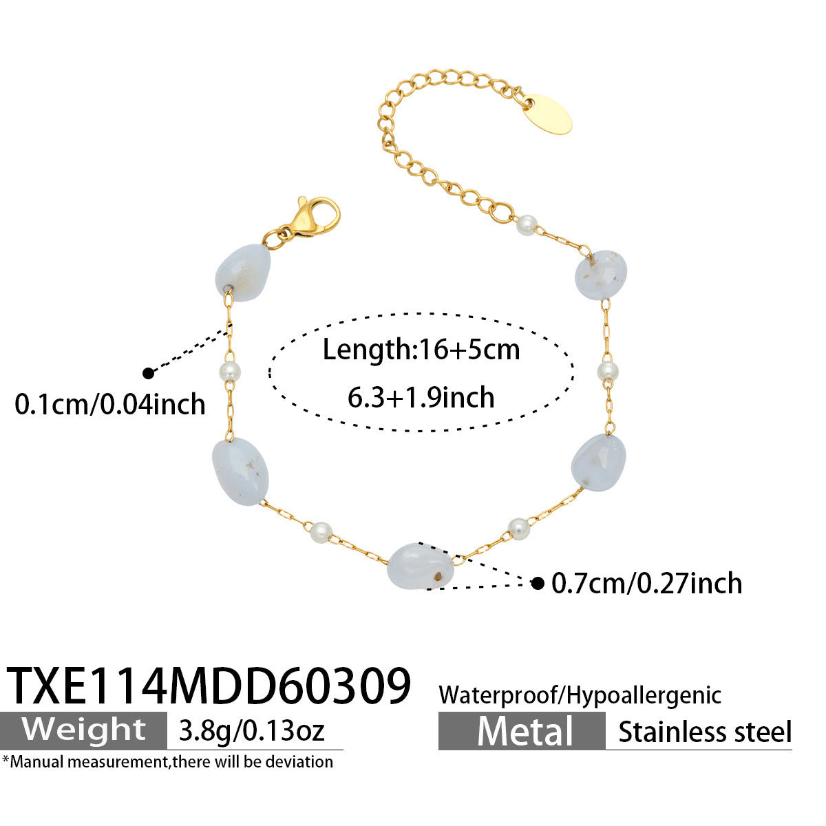 B廠【TXP114】多巴胺彩色小方塊碎石手工製作串珠項鍊手鍊套裝歐美簡約時尚飾品
 26.03-3