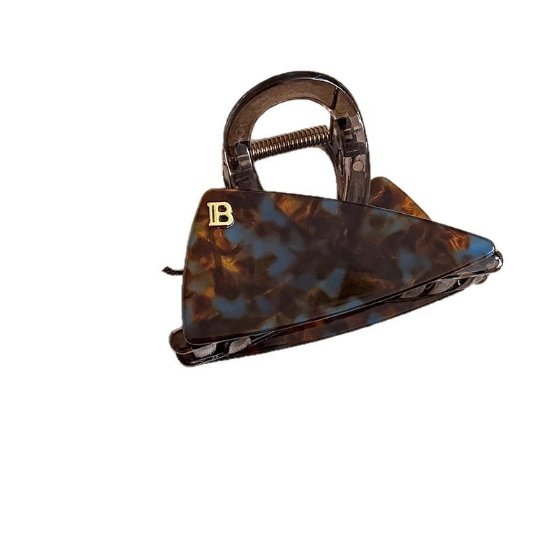 C廠【P85】韓國版三角豹紋醋酸頭髮抓夾女鯊夾2025新款盤髮夾時尚高級感髮飾
 25.12-3「C廠-單筆結帳需滿，NT$500出貨(不含運費)」