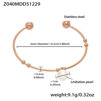 B廠【Z014】不鏽鋼心連心手鐲女簡約ins風鏤空設計幾何手環組合配件鍍18k真金
 26.01-1