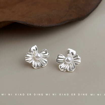 A廠【6369】清新甜美鍍銀針簡約百搭通勤時尚花朵耳環 氣質優雅2026新款耳飾
 26.03-2