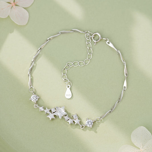 D廠【YC5136SL】純銀S925溫柔星星手鍊女輕奢小眾獨特精緻高級甜美優雅手飾
 25.12-3