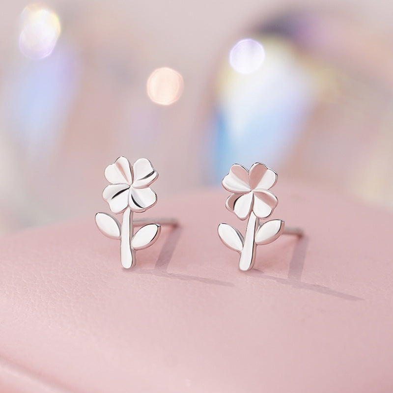 E廠【YC5346E】足銀S999淡雅甜美花朵耳環女小眾設計感新款秋冬款田園風耳環
 25.11-1