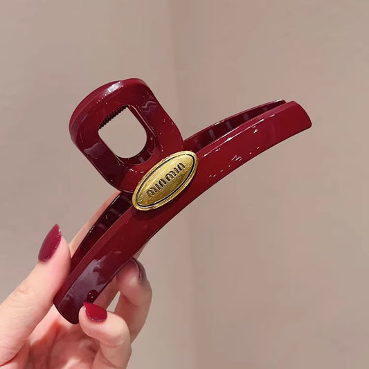 C廠【Y1020】安可拉紅大號抓夾女2024新款高級感髮夾後腦勺高端氣質鯊魚夾頭飾
 26.01-1