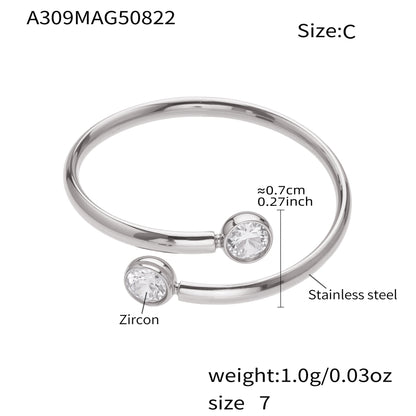 B廠【A309】超閃5A鋯石小鑽尾戒三件組戒指不鏽鋼18k鍍金飾品跨境rings
 25.10-1