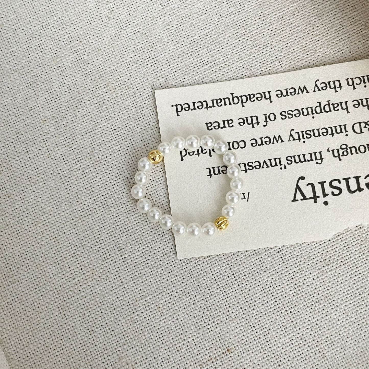 F廠【DQ8037R】S925純銀新中式和田玉碎銀子戒指女輕奢高級感仿珍珠疊戴指環 25.05-5