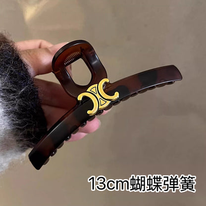 C廠【Y1014】磨砂質感後腦勺盤髮抓夾女大號髮量多高級感鯊魚夾氣質髮夾子頭飾
 26.01-1