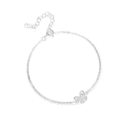 E廠【XDQ0177S】小眾設計感S999純銀雙層蝴蝶手鍊女簡約森系高級感手飾品
 26.04-3