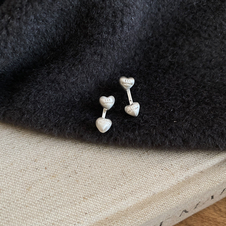 A廠【HE29117】925銀針愛心一款多戴耳環精緻小巧冷淡風耳環個性簡約百搭氣質耳環女
 25.10-5