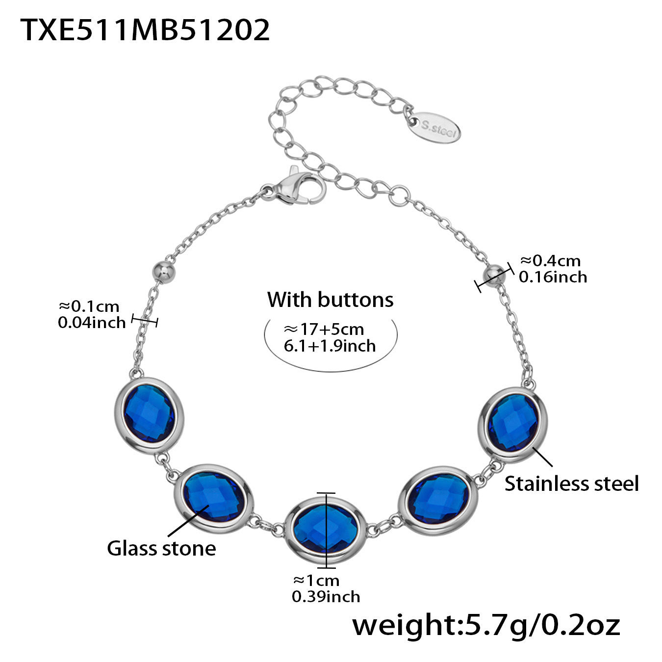 B廠【TXP511】不鏽鋼幾何橢圓切面玻璃石包邊項鍊手鍊耳環組鍍18k金跨國首飾
 25.12-2