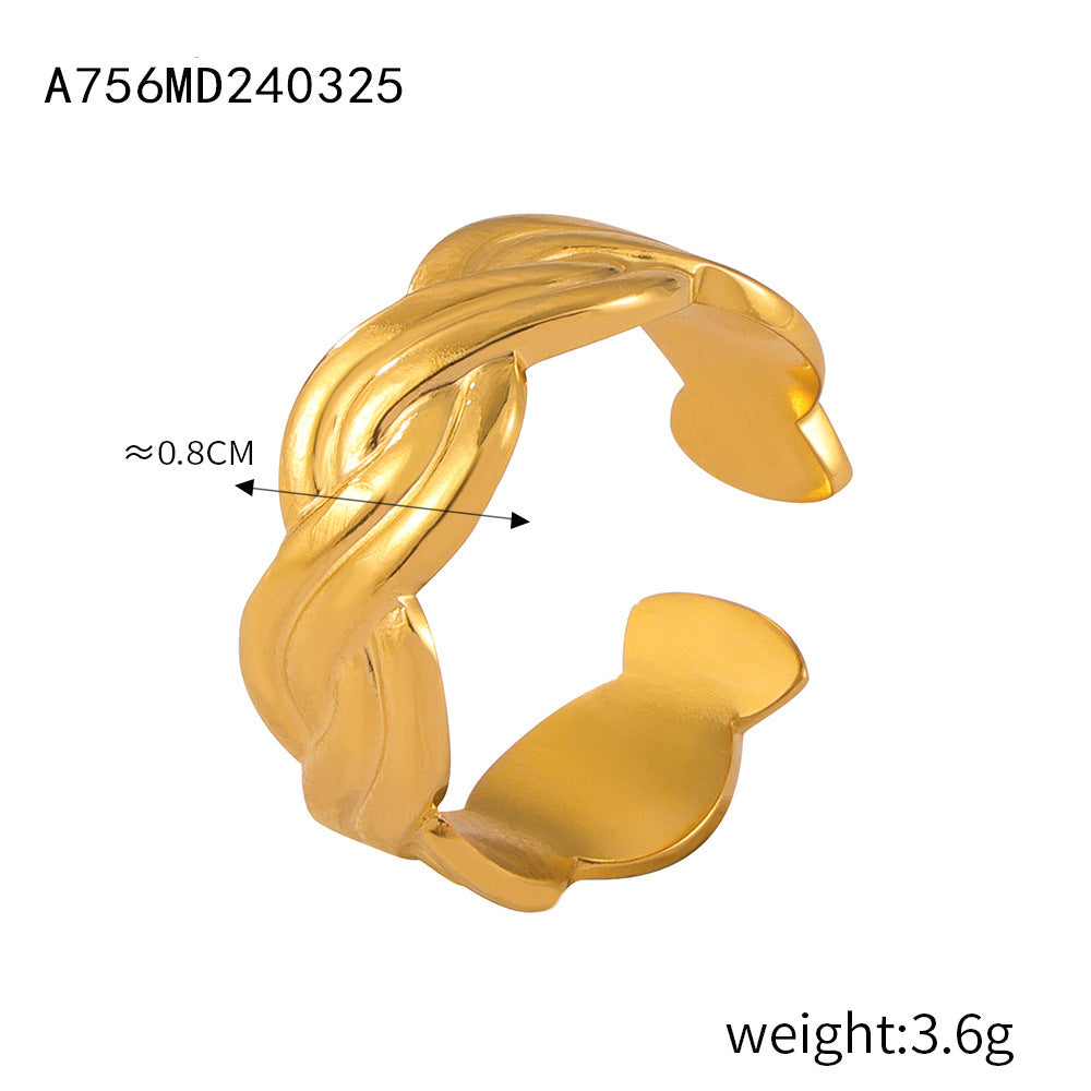 B廠【A750-58】ring歐美不規則紋理質感幾何戒指凹凸創意設計氣質簡約女指環飾品 24.04-1