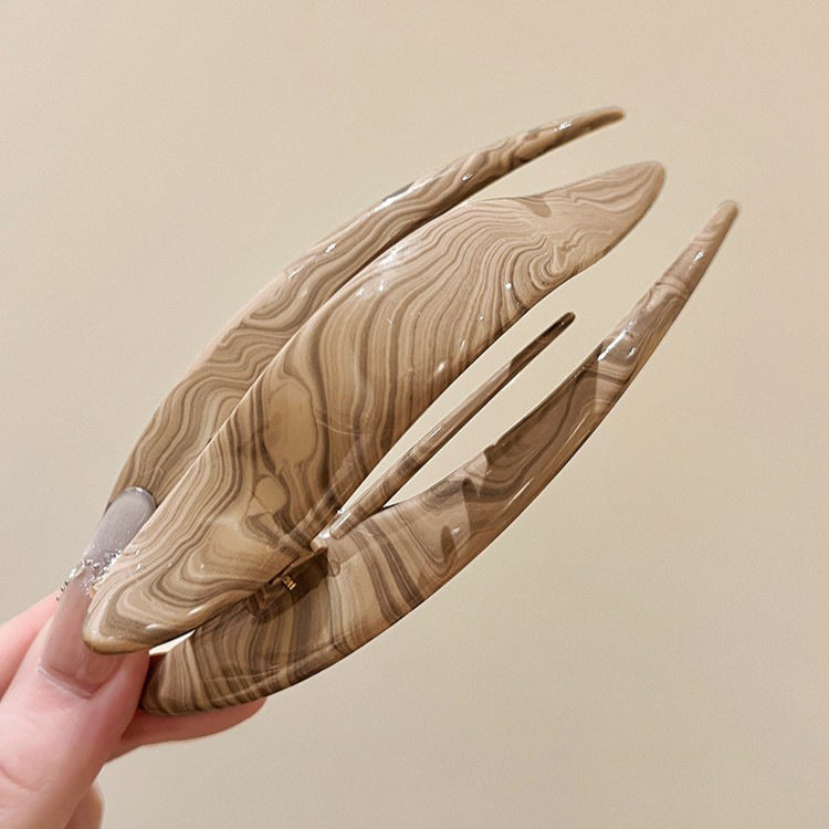 C廠【Q4】氣質紋理鴨嘴夾髮夾女大燕尾夾2026新款盤髮抓夾後腦勺百搭髮飾
 26.04-3