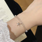 F廠【DQ0045S】原創設計925純銀海藍寶海星貝殼手鍊女韓版ins仿珍珠百搭手飾
 25.09-3