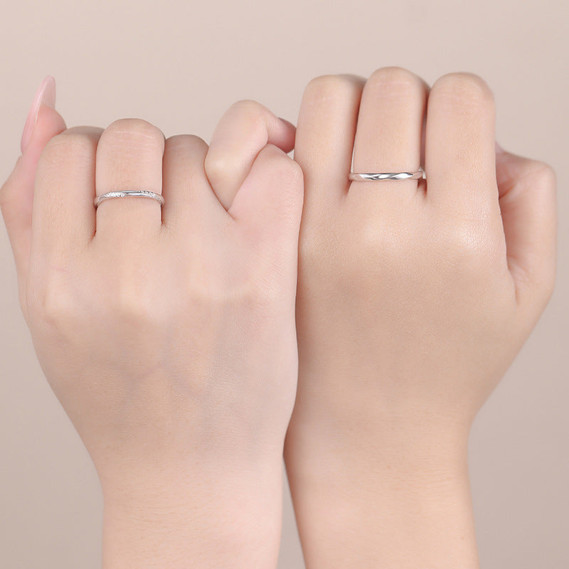 E廠【YC5051R】足銀S999莫比烏斯情侶對戒簡約幾何高級感時尚小眾戒指
 25.11-1