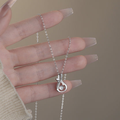 D廠【YC0752N】S925純銀甜美超仙閃鑽福袋項鍊女新款送閨蜜禮物鎖骨鏈 25.02-2