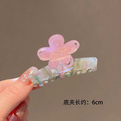 C廠【X127】韓國優雅醋酸抓夾花朵半紮髮夾2026新款品質小號鯊魚夾盤髮夾髮卡
 26.04-3