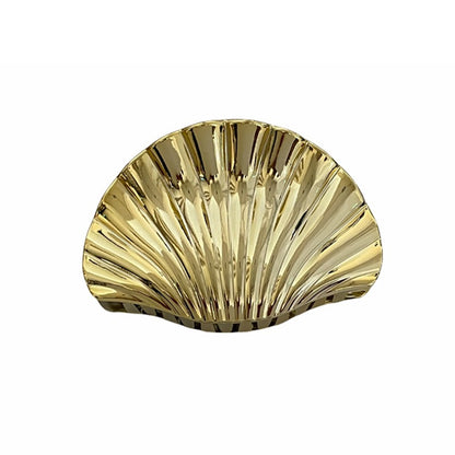 C廠【D252】高級金屬感貝殼抓夾輕奢度假風髮夾新款2025髮飾時尚後腦勺鯊魚夾 25.05-5「C廠-單筆結帳需滿，NT$500出貨(不含運費)」