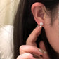 F廠【DQ10064E】S925純銀精緻復古仿珍珠耳環女日韓氣質圓形滿鑽時尚小巧耳飾 25.06-2