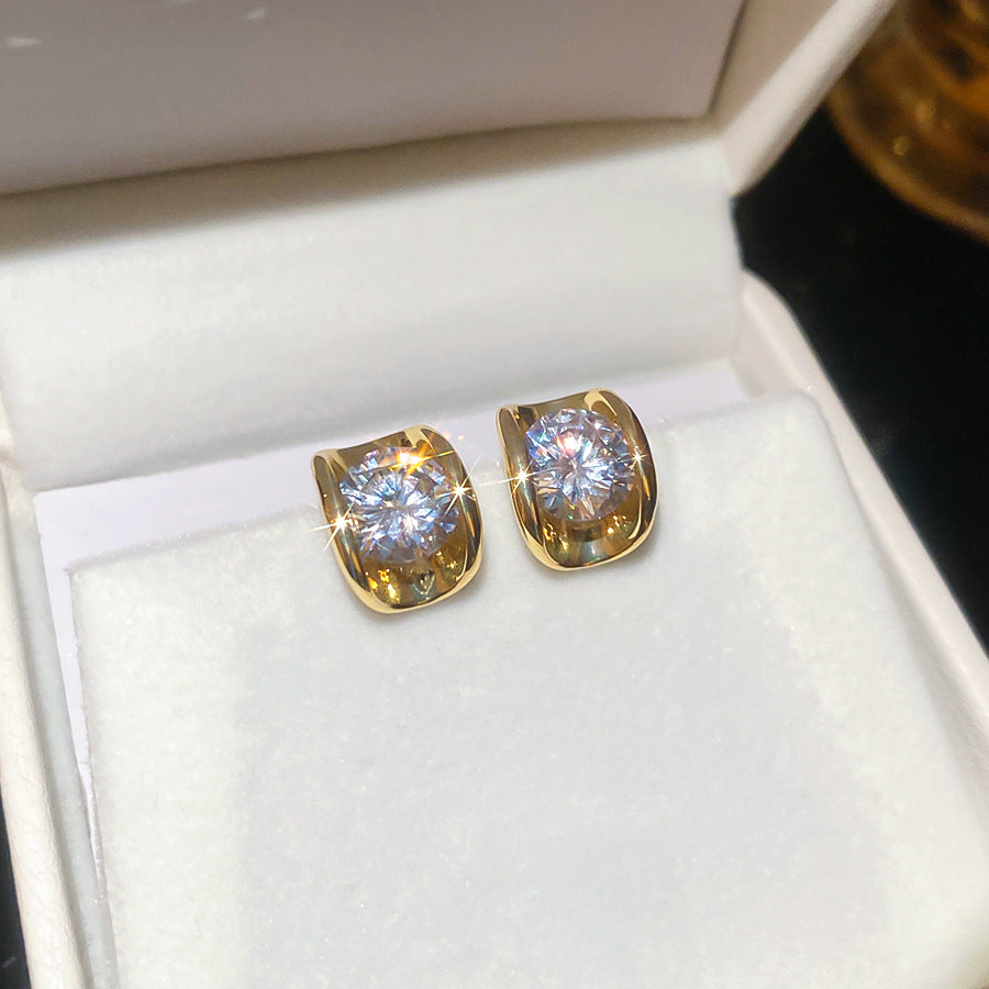 A廠【HE29249】氣質鋯石耳環女小眾設計高級感輕奢時尚小巧耳環2024新款爆款耳環
 25.11-1