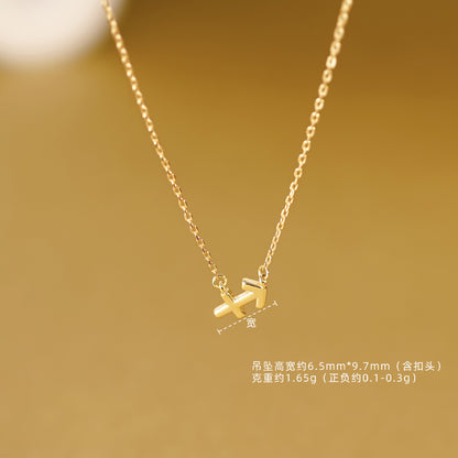 E廠【DQ1732N】S925純銀十二星座系列項鍊女ins時尚雙魚天秤獅子吊墜鎖骨鏈
 25.09-2