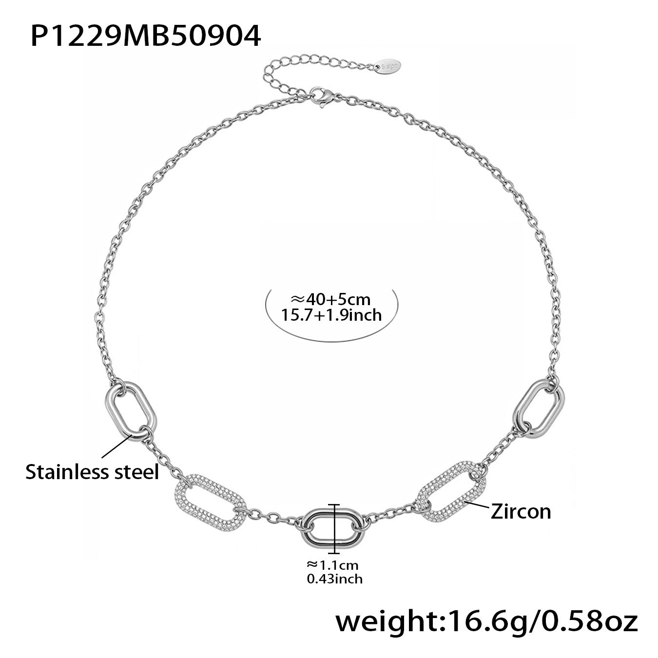 B廠【P1229】跨境新款滿鑽鋯石小辣椒DIY多配件吊墜項鍊不鏽鋼18k鍍真金
 25.09-2