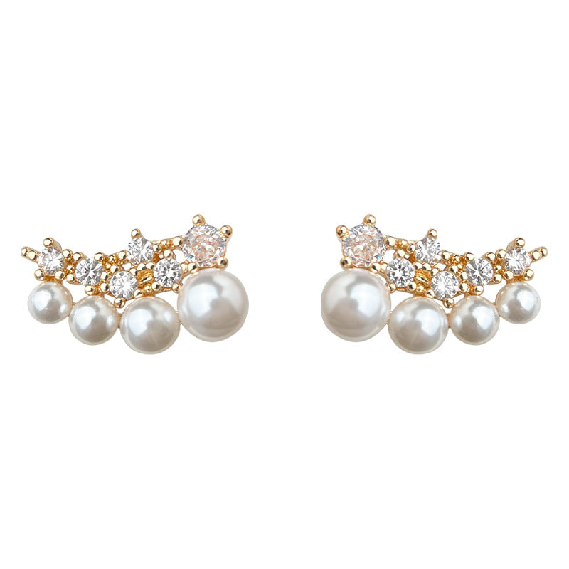 A廠【6042】實物很美~輕奢高級感煙火鋯石耳環女2025新款爆款小眾設計感耳飾
 25.12-1