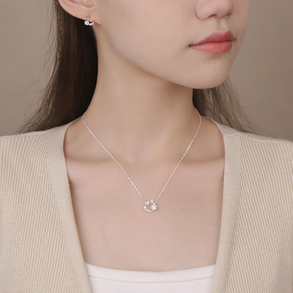 D廠【YC1349N】原創S999足銀典雅花之靈語套裝女清新獨特設計甜美耳飾 25.04-1