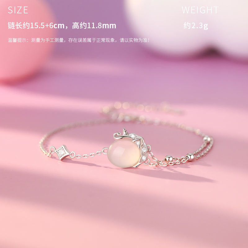 E廠【YC3323N】原創純銀S925以夢為馬項鍊夢幻手鍊氣質本命年耳環淡雅手飾
 25.11-1