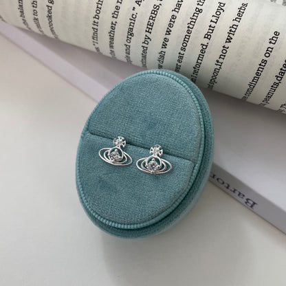 F廠【XDQ11177E】S999純銀簡約氣質土星耳環女ins高級感星球設計氣質耳飾百搭
 25.11-2