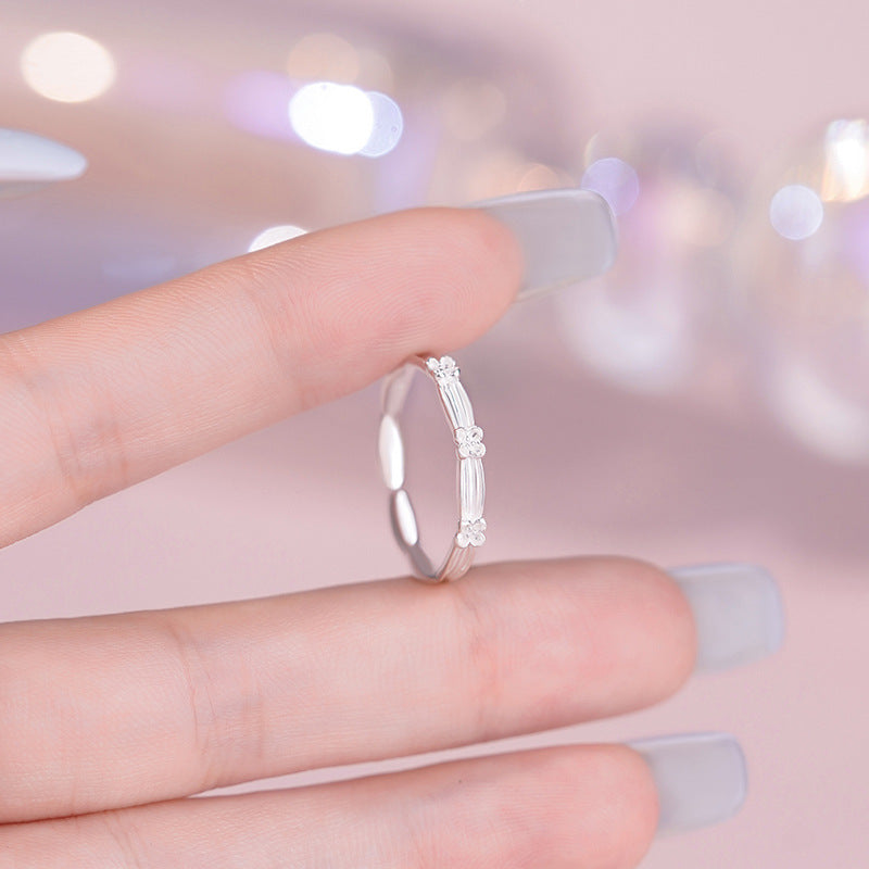 E廠【YC4122R】S925銀淡雅桂花戒指女高級文藝優雅清新個性新款百搭甜美戒指
 25.10-3