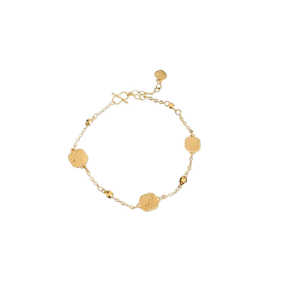 A廠【HB4809】歐美跨境亮面方形素銀手鍊時尚簡約百搭氣質手環小眾設計感手飾女
 25.10-5