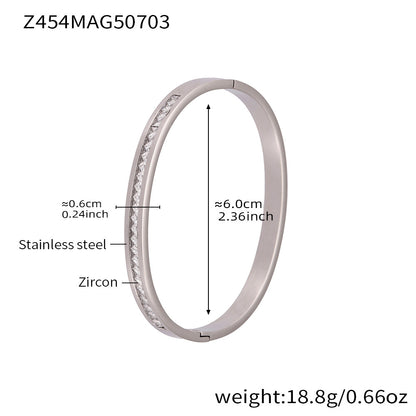 B廠【Z454】滿鑽5A鋯石卡扣高品質超閃手環組合不鏽鋼鍍18k真金不掉色 25.07-3