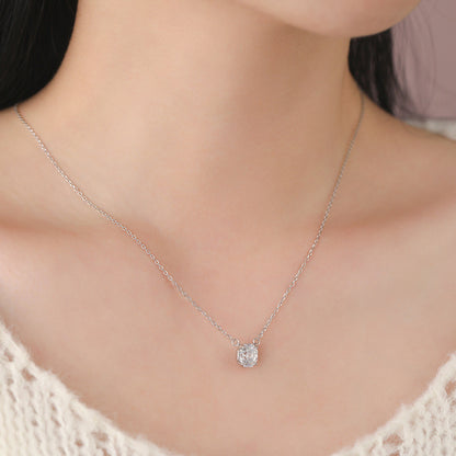 D廠【YC0163N】純銀S925玫瑰切白鑽方形項鍊簡約輕奢高級感法式清新小眾項鍊
 26.03-2