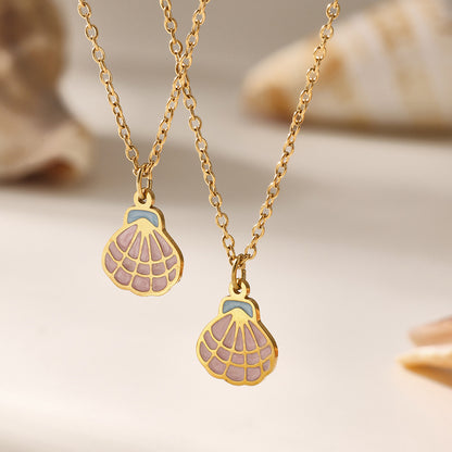 B廠【TXP318】粉紅色白雪公司裙子飾品不銹鋼鍍18k真金不掉色首飾套裝 25.07-3