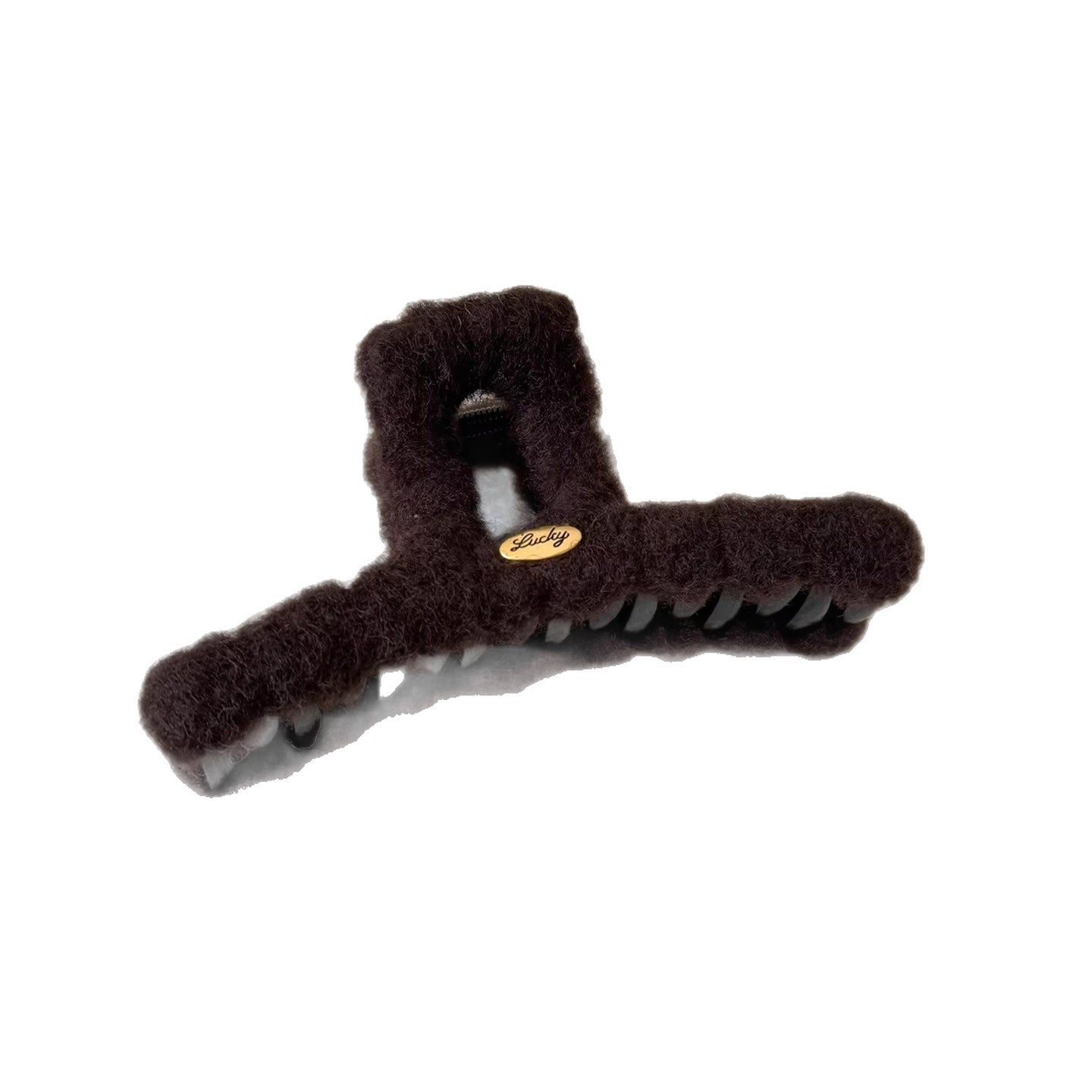 C廠【Y1075】秋冬毛絨金標抓夾女2026新款高級感後腦勺髮夾氣質盤髮鯊魚夾髮飾
 26.01-2