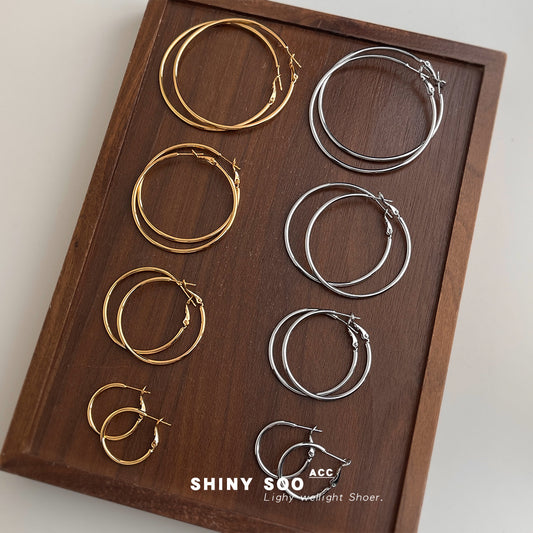 A廠【7120】極簡主義時尚高級感簡約圓大耳環個性小眾ins冷淡風耳飾女
 25.11-3