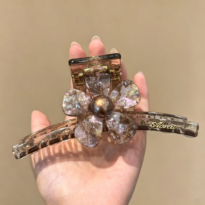 C廠【X478】醋酸暈染花朵抓夾女高級感2026新款夏季鯊魚夾大號髮夾後腦勺頭飾
 26.06-3
