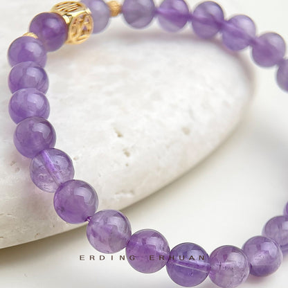 A廠【5847】逢考必過天然石薰衣草紫水晶手鍊個性新中式國潮手飾飾品 25.05-1