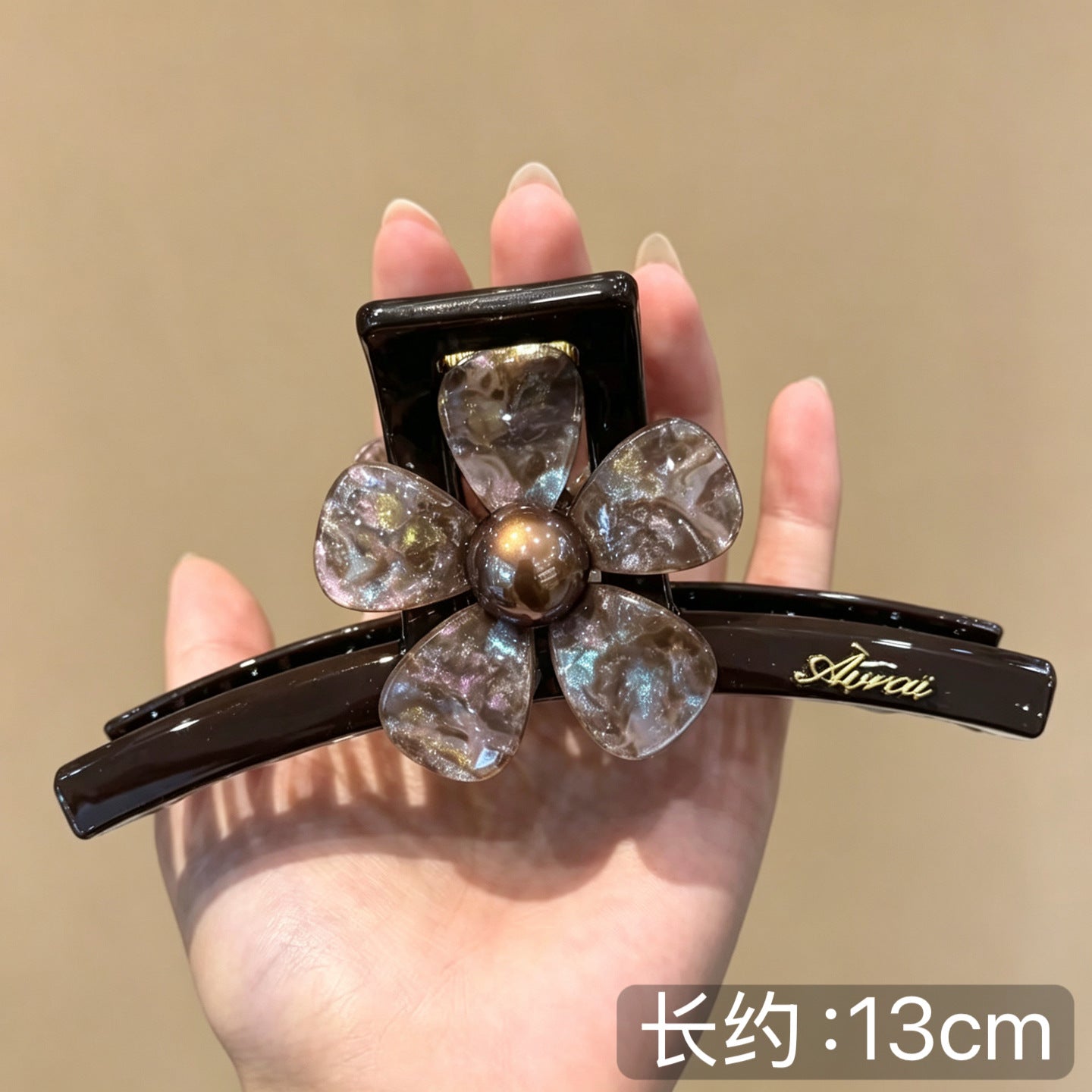 C廠【X478】醋酸暈染花朵抓夾女高級感2026新款夏季鯊魚夾大號髮夾後腦勺頭飾
 26.06-3