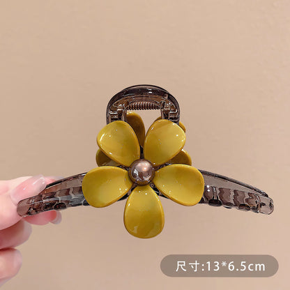 C廠【X153】韓國醋酸花朵抓夾女氣質大號高級感鯊魚夾2026新款盤髮夾百搭髮飾
 26.04-4「C廠-單筆結帳需滿，NT$500出貨(不含運費)」