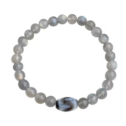 A廠【S19】A++天然石灰月光石水晶手鍊國潮新中式原創設計手飾飾品 25.05-1