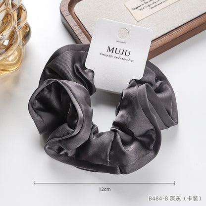 C廠【B484】卡片裝髮圈法式高級感大腸圈髮繩超大花苞緞面頭繩皮筋木耳邊髮飾
 25.10-5「C廠-單筆結帳需滿，NT$500出貨(不含運費)」