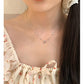 F廠【DQ1178N】時尚彩虹小蠻腰多層吊墜項鍊女S925純銀小眾設計路路通鎖骨鏈
 25.09-3