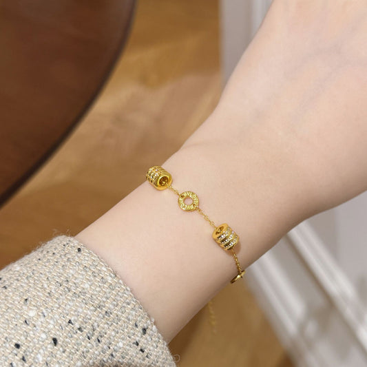 E廠【XDQ0054S】S925純銀小蠻腰點鑽手鍊女時尚高級感鑲鋯石精緻百搭手飾
 26.01-1