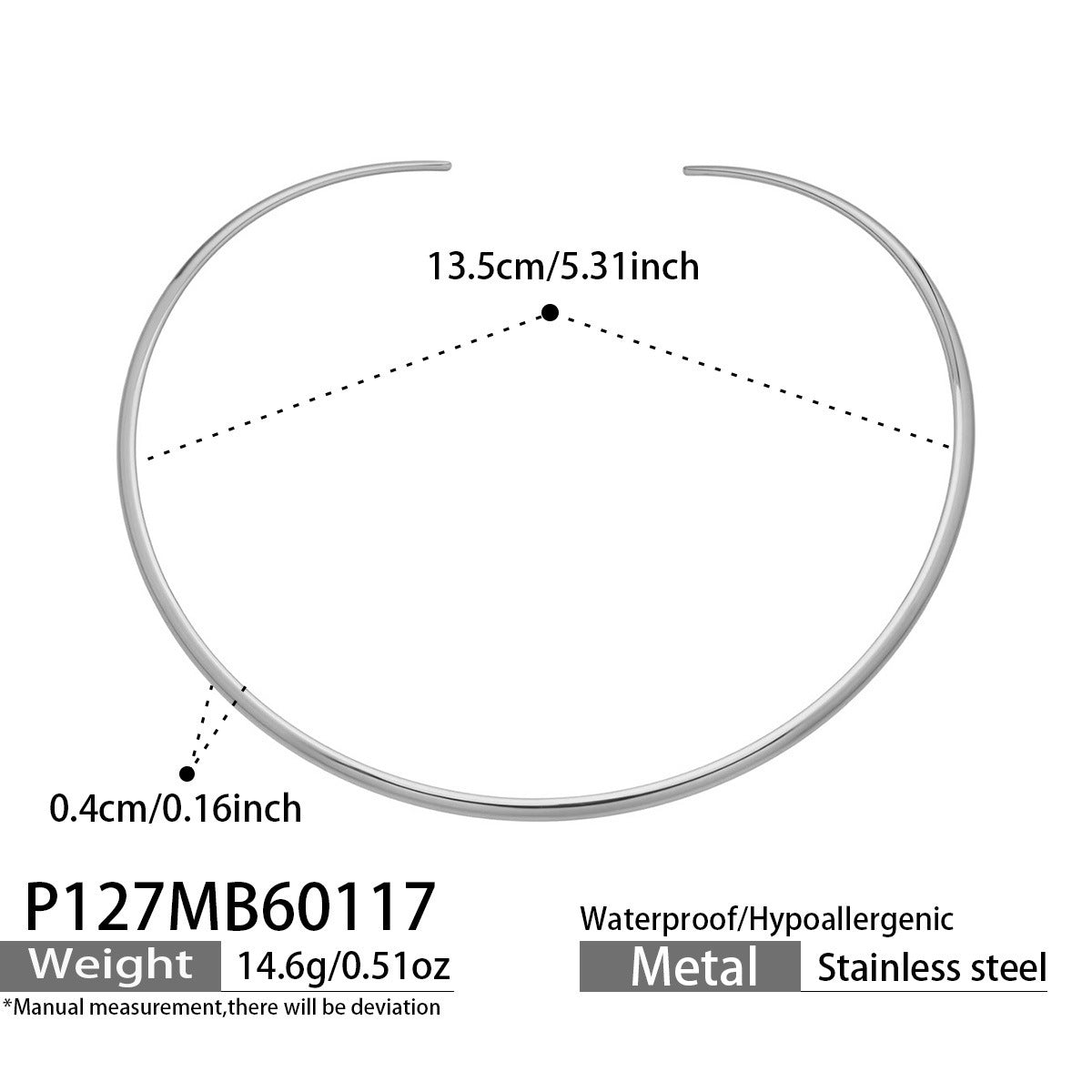B廠【P127】ins冷淡風跨國時尚項圈不鏽鋼輕奢小眾設計個性氣質項飾鍍18k真金
 26.01-3