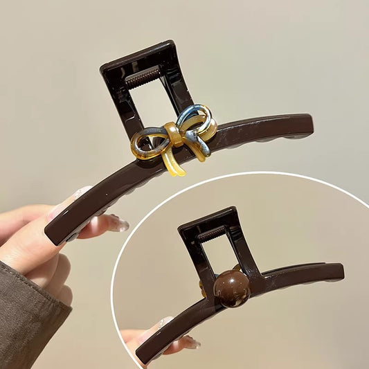 C廠【X71】暈染蝴蝶結圓珠抓夾大鯊魚夾AB面2026新款高級感後腦勺髮夾頭飾
 26.04-1