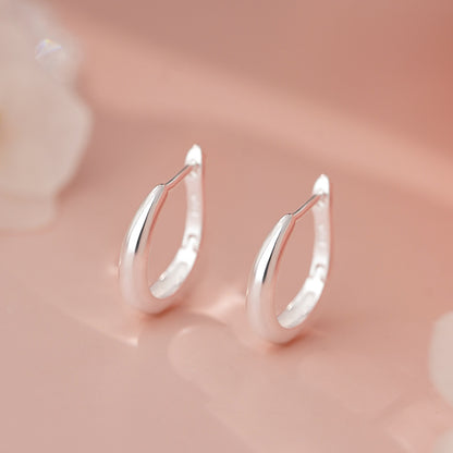 E廠【YC4712E】純銀S925極簡風簡約圓環耳扣女素圈小眾設計感百搭耳圈耳飾品
 25.11-1